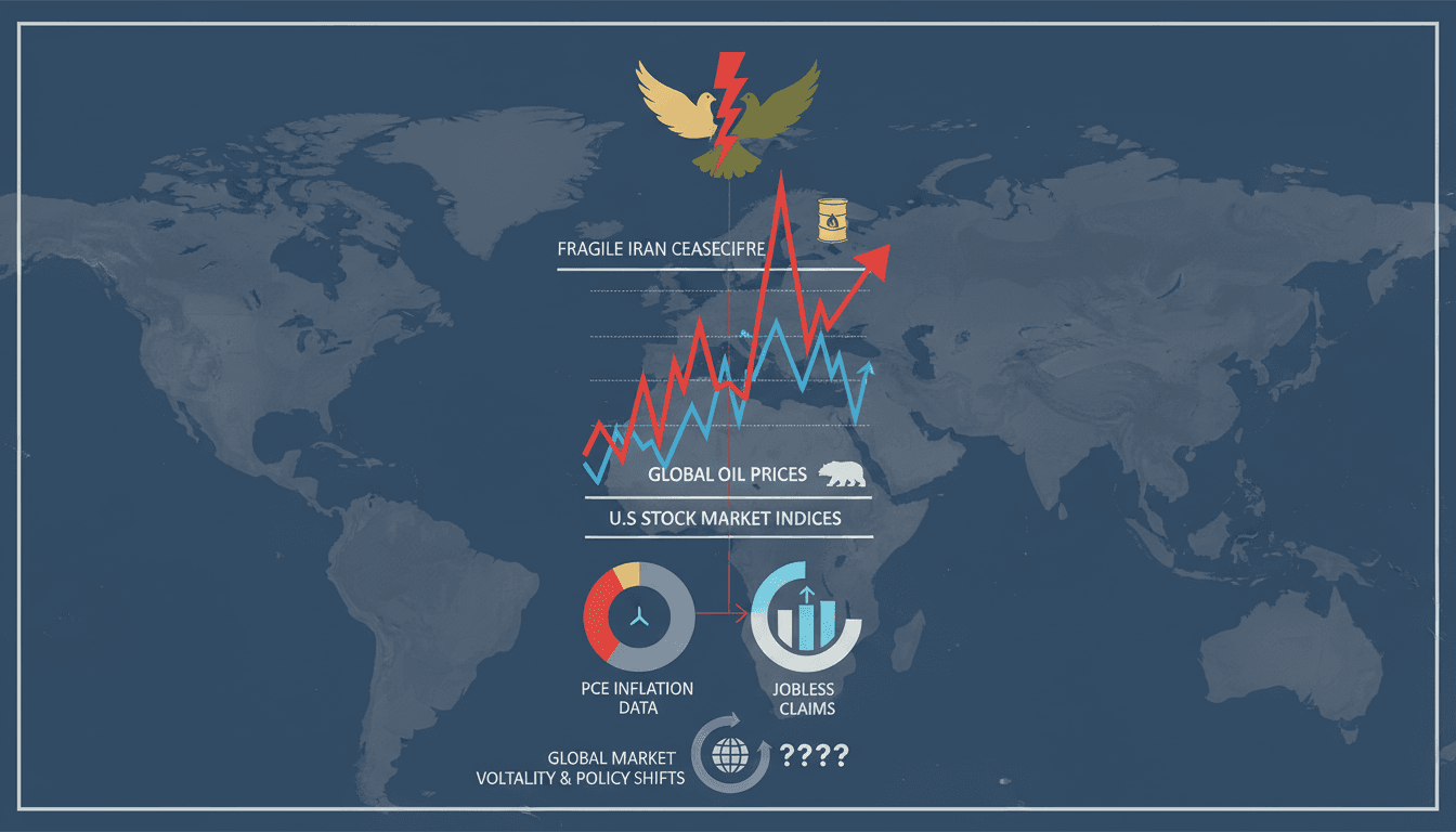 U.S. Stocks Decline Amid Fragile Iran Ceasefire and Economic Data Releases