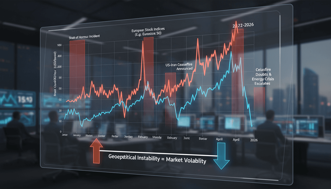European Stock Indices Fall as US-Iran Ceasefire Faces Doubts and Energy Crisis Continues