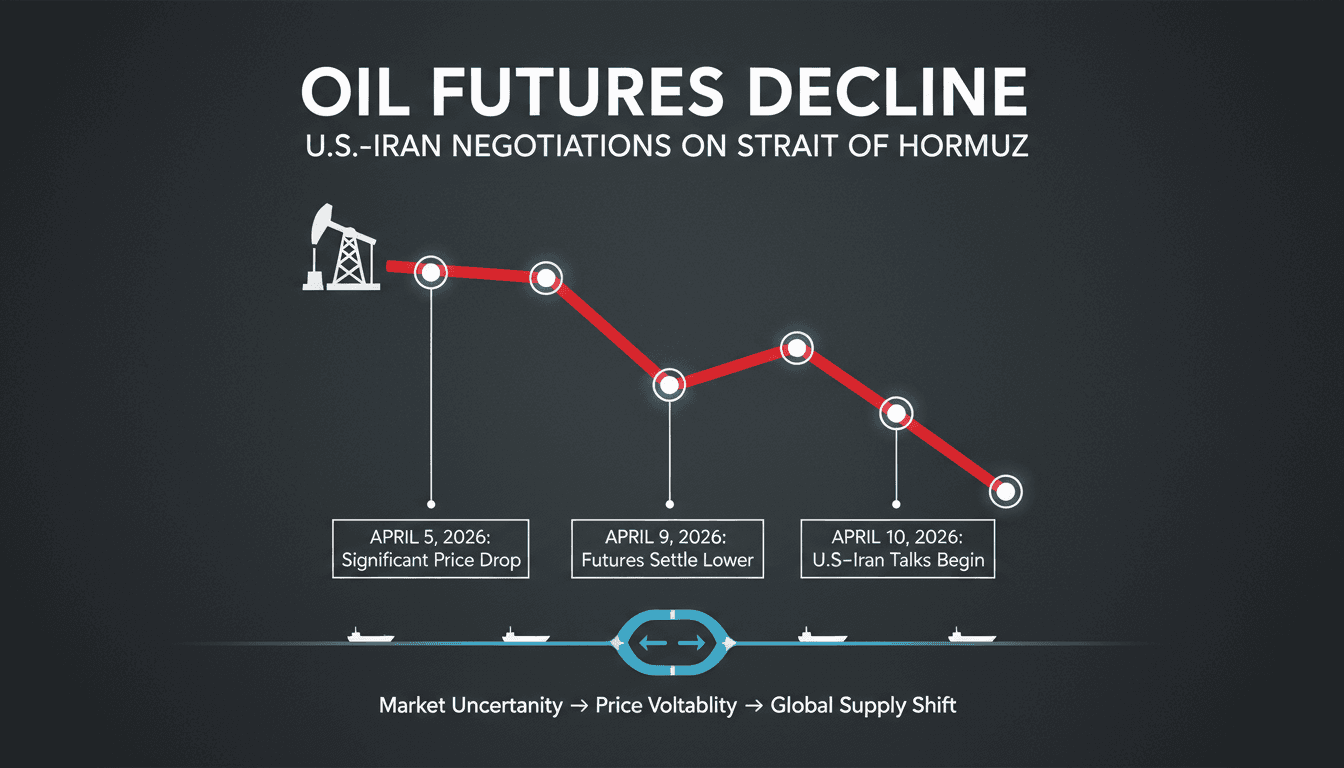 Oil Futures Decline Ahead of U.S.-Iran Negotiations on Strait of Hormuz