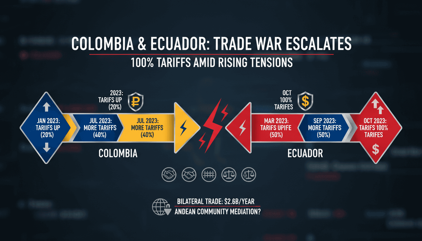 Colombia and Ecuador Engage in Trade War with 100% Tariffs Amid Escalating Tensions