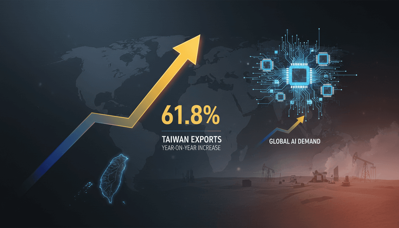 Taiwan's Exports Increase 61.8% Year-on-Year Amid Middle East Tensions