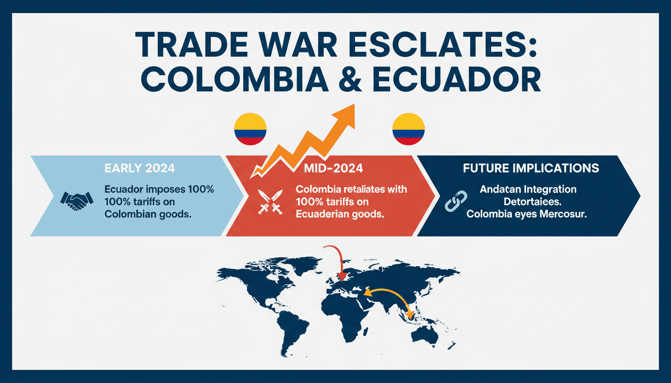 Colombia and Ecuador Engage in Trade War with 100% Tariffs on Each Other's Imports