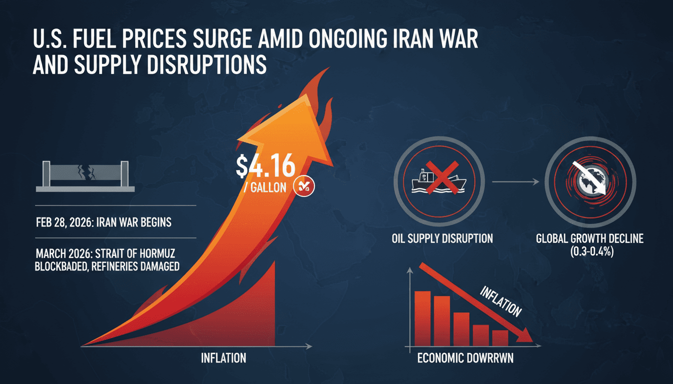 U.S. Fuel Prices Surge Amid Ongoing Iran War and Supply Disruptions