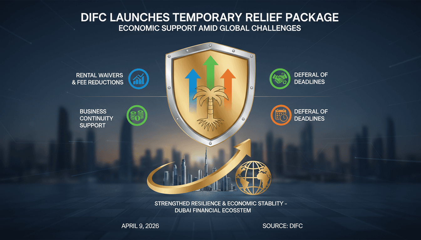 DIFC Launches Temporary Relief Package for Businesses Amid Economic Challenges