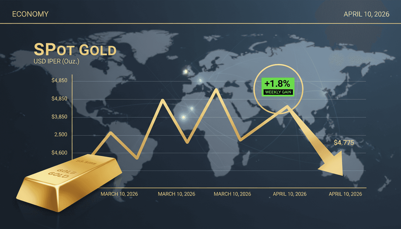 Spot Gold Prices Decline Amid Strong Dollar and US-Iran Ceasefire Uncertainty