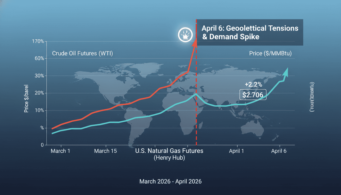 U.S. Natural Gas Futures Increase 2.2% Amid Geopolitical Tensions and Demand Recovery