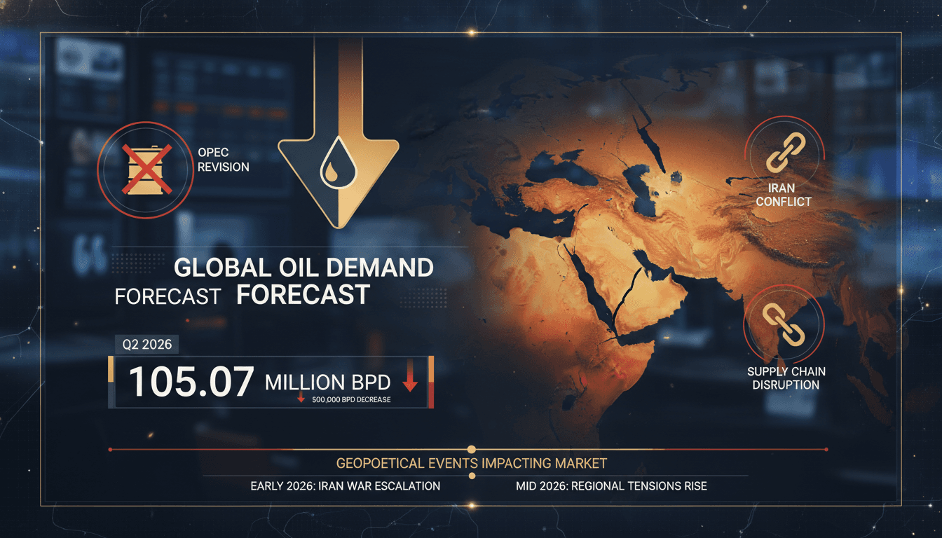 OPEC Lowers Global Oil Demand Forecast for Q2 2026 Amid Middle East Conflict