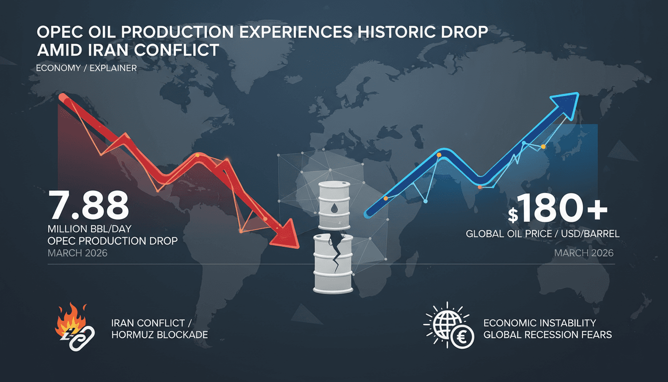 OPEC Oil Production Experiences Historic Drop Amid Iran Conflict