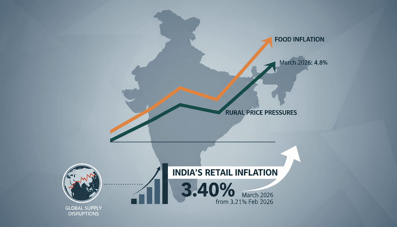 India's Retail Inflation Rises to 3.40% in March 2026