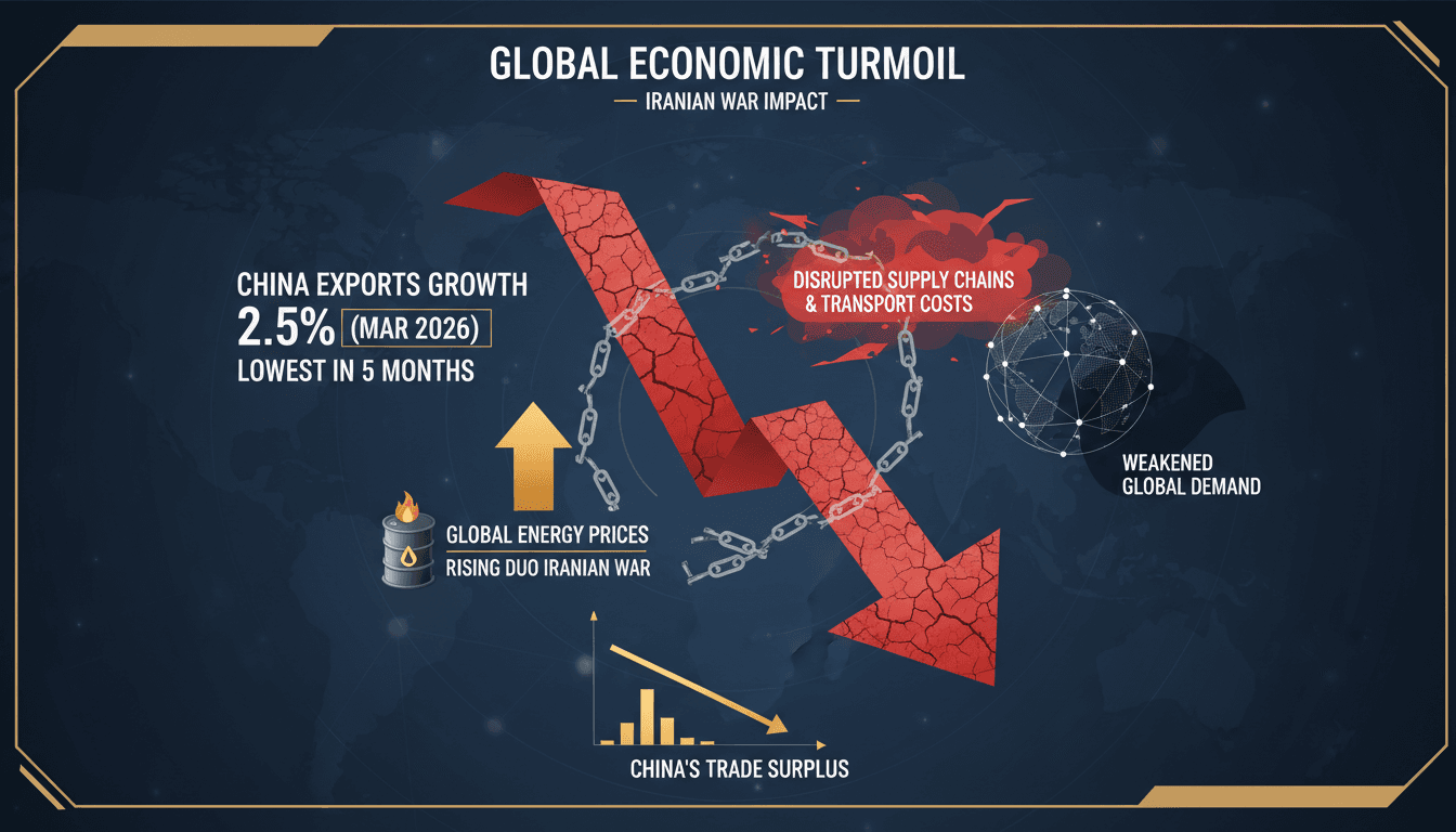 China's Exports Slow to 2.5% Growth Amid Iranian War Impact