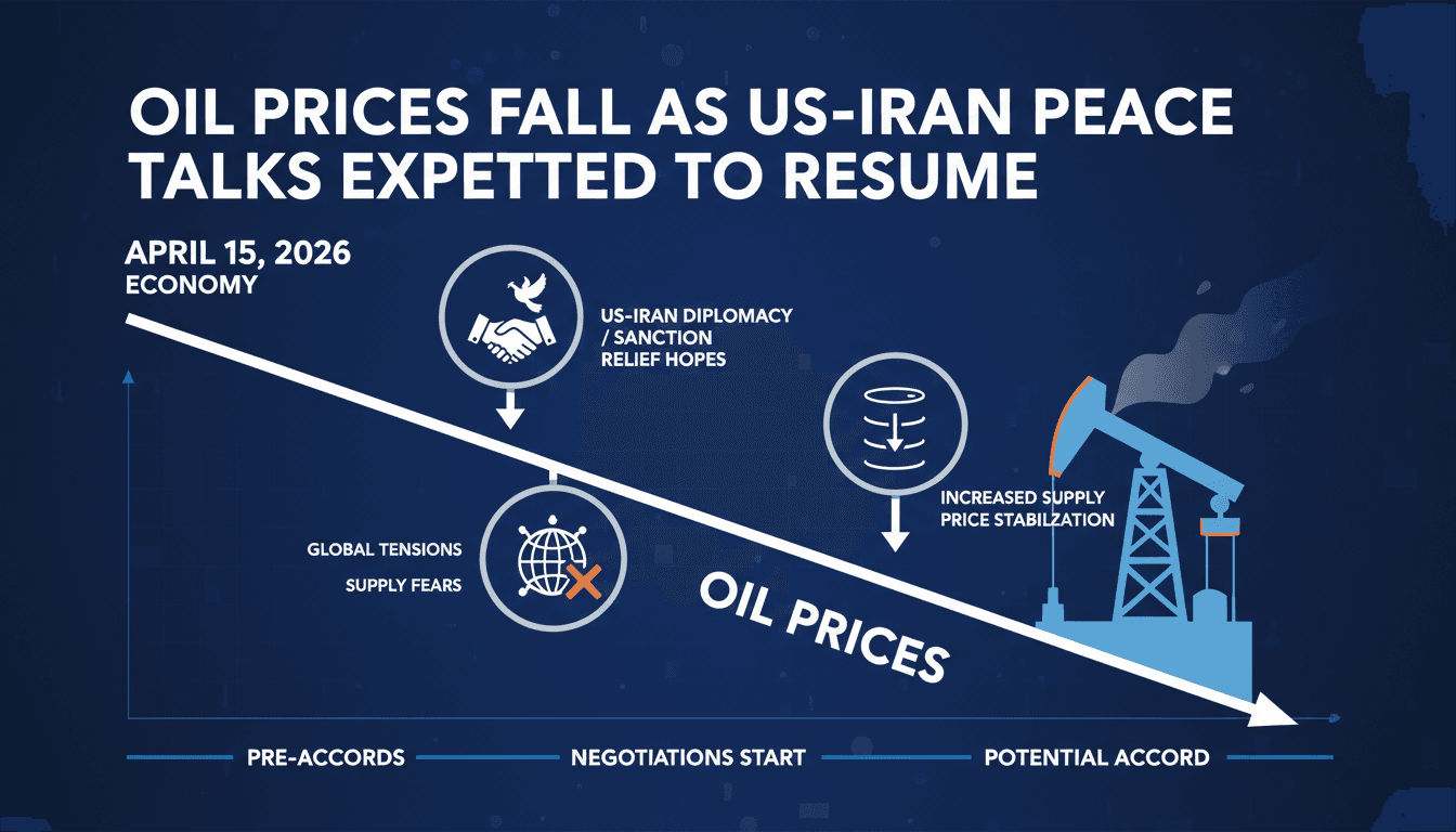 Oil Prices Fall as US-Iran Peace Talks Expected to Resume