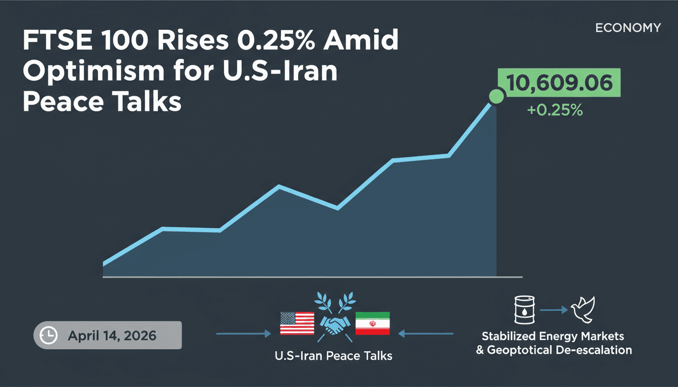 FTSE 100 Rises 0.25% Amid Optimism for U.S.-Iran Peace Talks