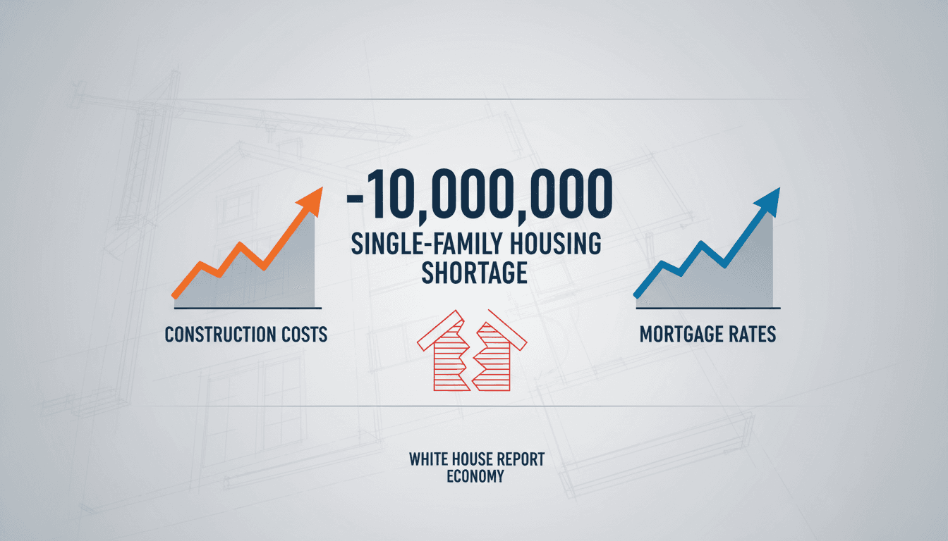 US Faces 10 Million Single-Family Housing Shortage According to White House Report