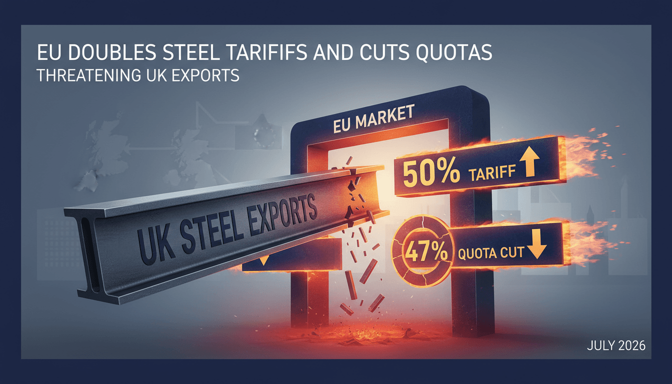 EU Doubles Steel Tariffs and Cuts Quotas, Threatening UK Exports
