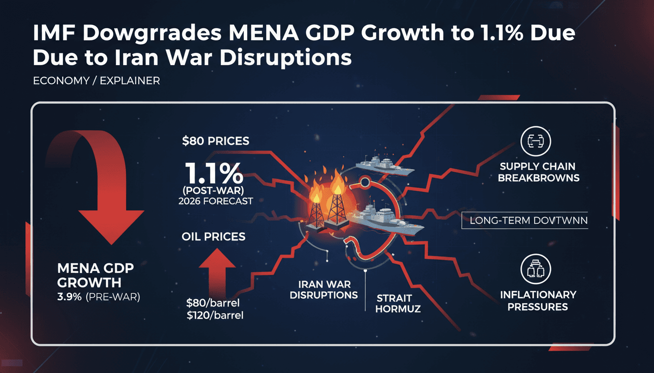 IMF Downgrades MENA GDP Growth Forecast to 1.1% Due to Iran War Disruptions