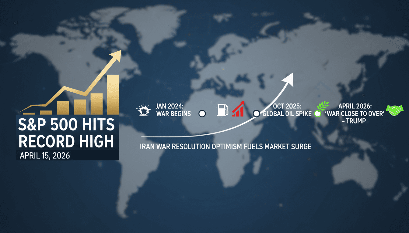 Wall Street Indices Hit Record Highs Amid Optimism for Iran War Resolution