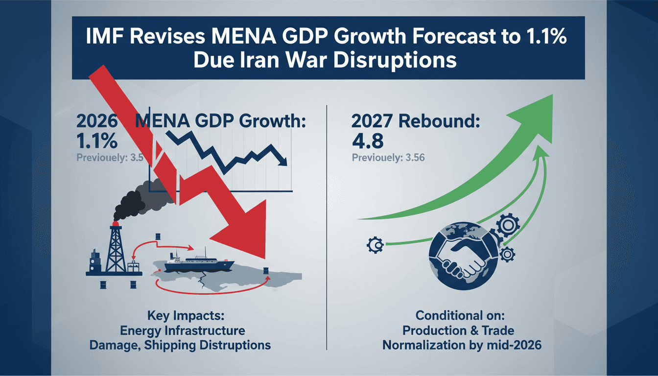 IMF Revises MENA GDP Growth Forecast to 1.1% Due to Iran War Disruptions