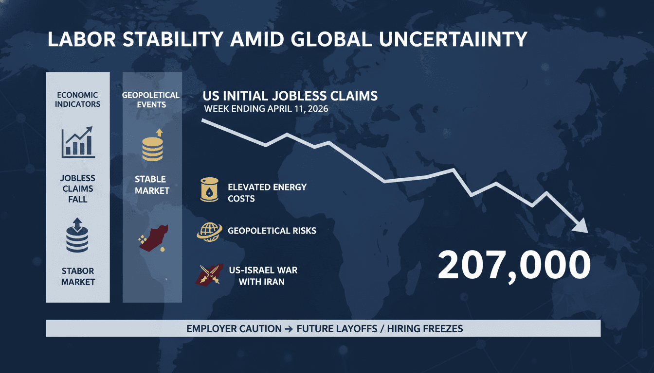US Initial Jobless Claims Fall to 207,000 Amid Geopolitical Tensions