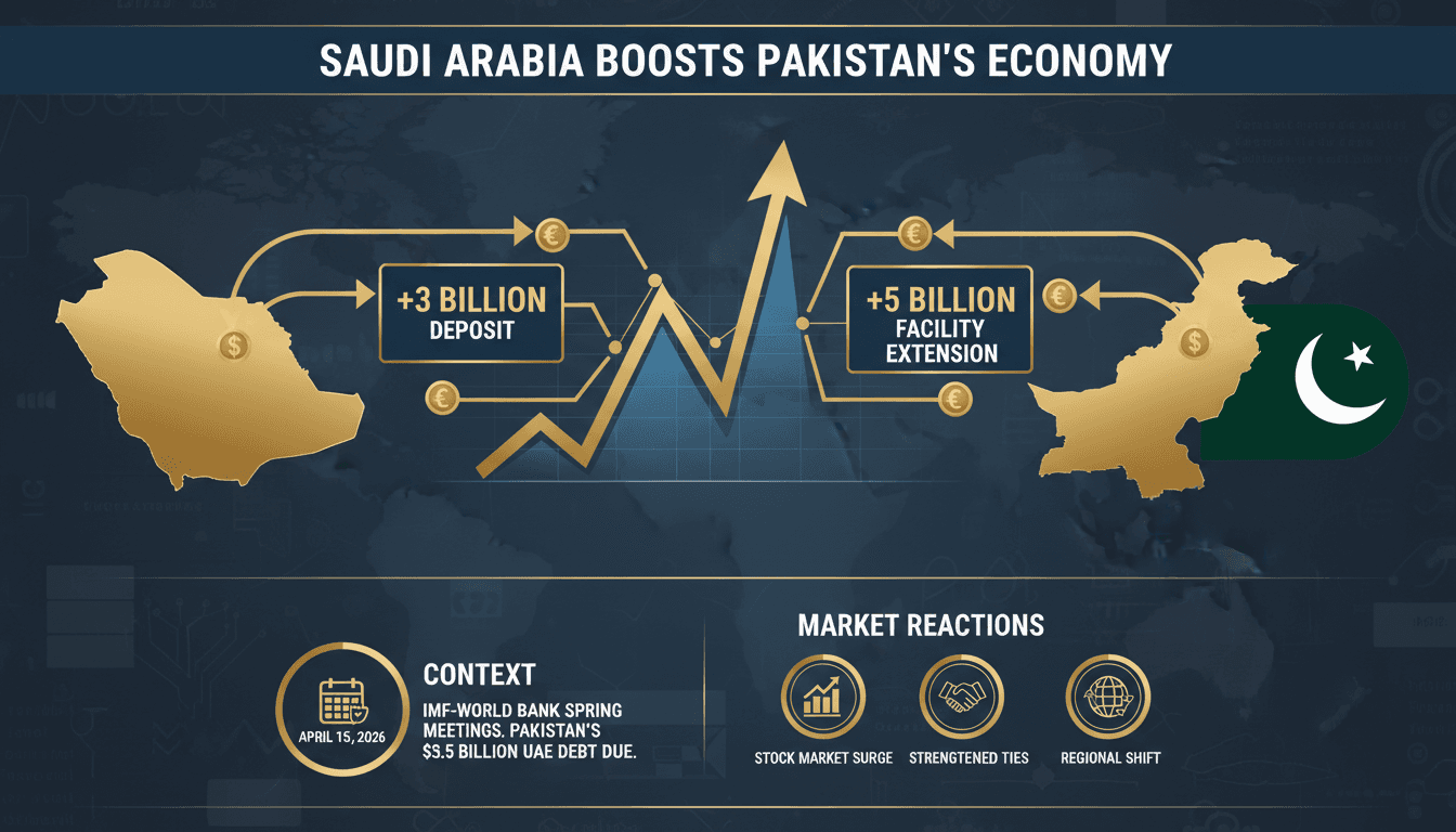 Saudi Arabia Increases Financial Support to Pakistan with $3 Billion Deposit and $5 Billion Facility Extension