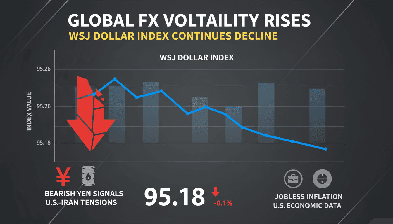 WSJ Dollar Index Continues Decline Amid Bearish Yen Signals and U.S.-Iran Tensions