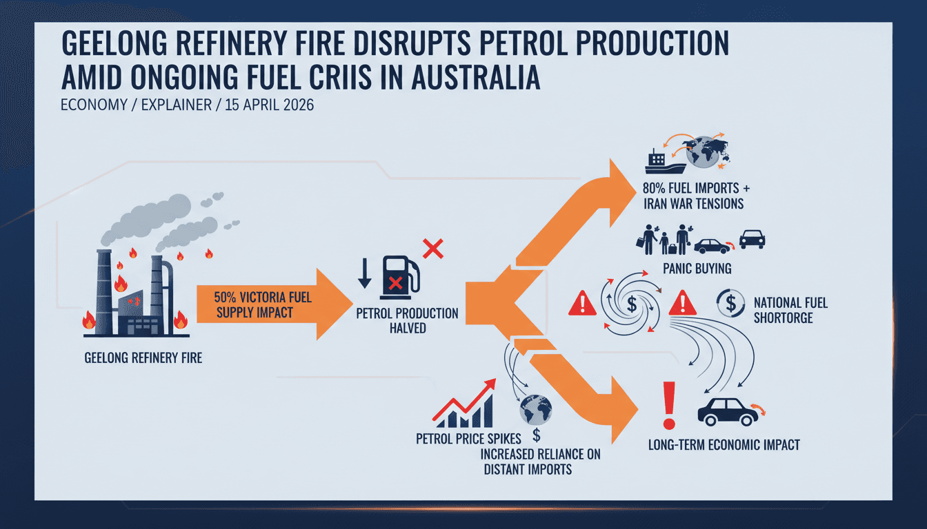 Geelong Refinery Fire Disrupts Petrol Production Amid Ongoing Fuel Crisis in Australia
