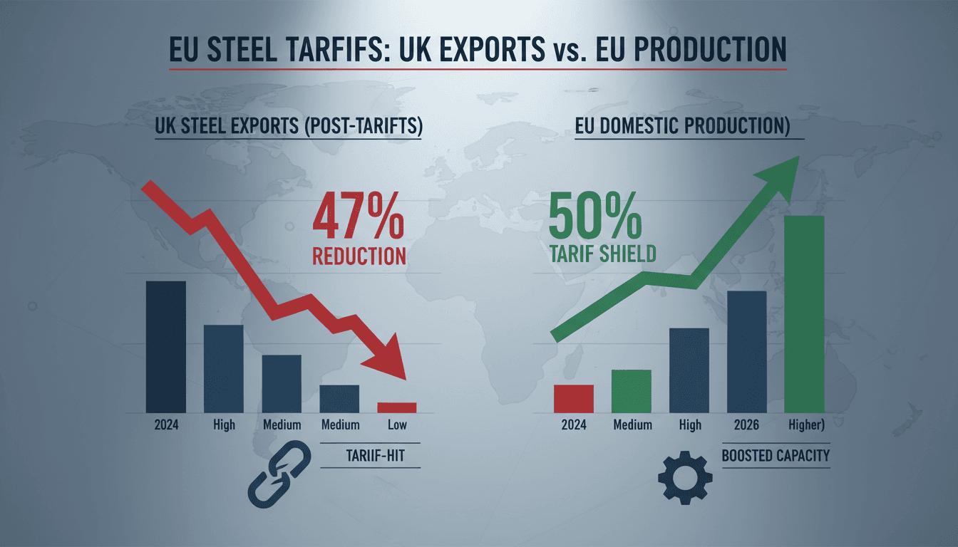 EU Doubles Steel Import Tariffs and Cuts Quotas, Threatening UK Exports