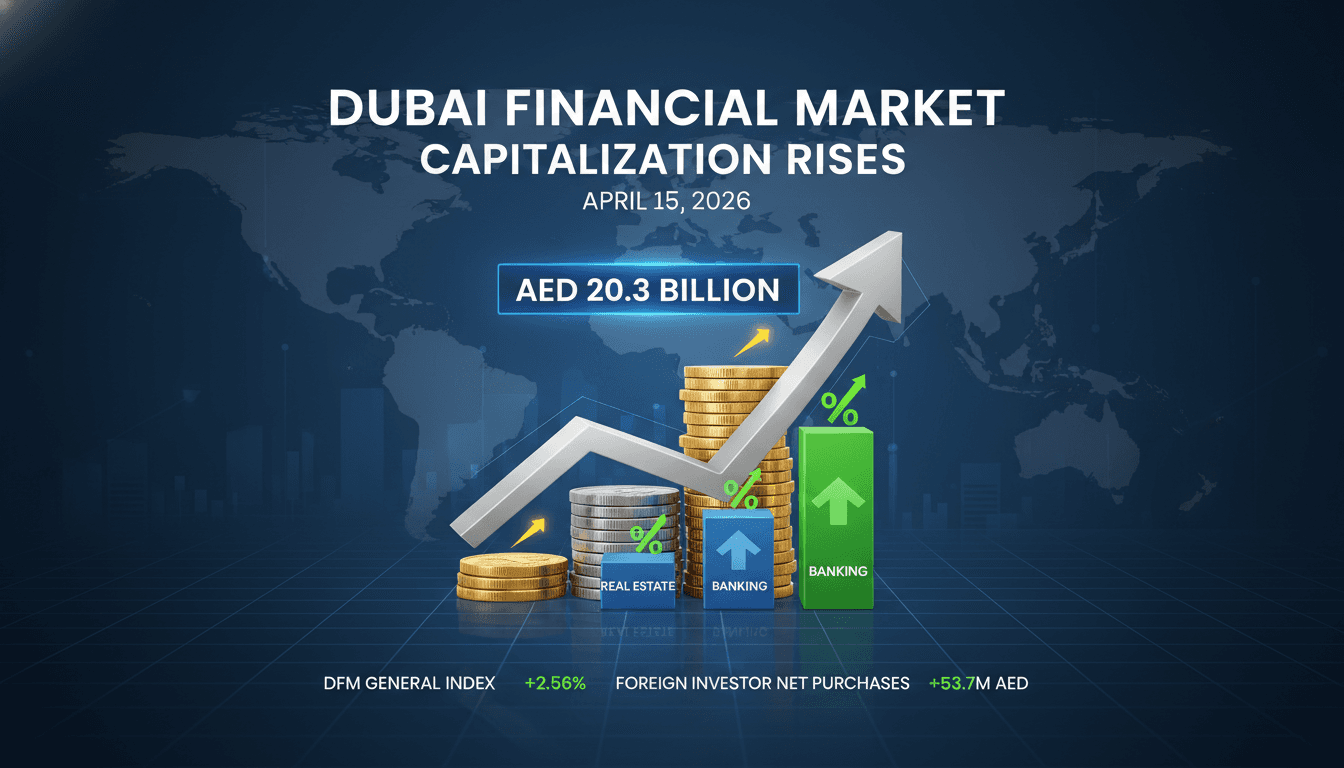 Dubai Financial Market Capitalization Rises by 20.3 Billion Dirhams