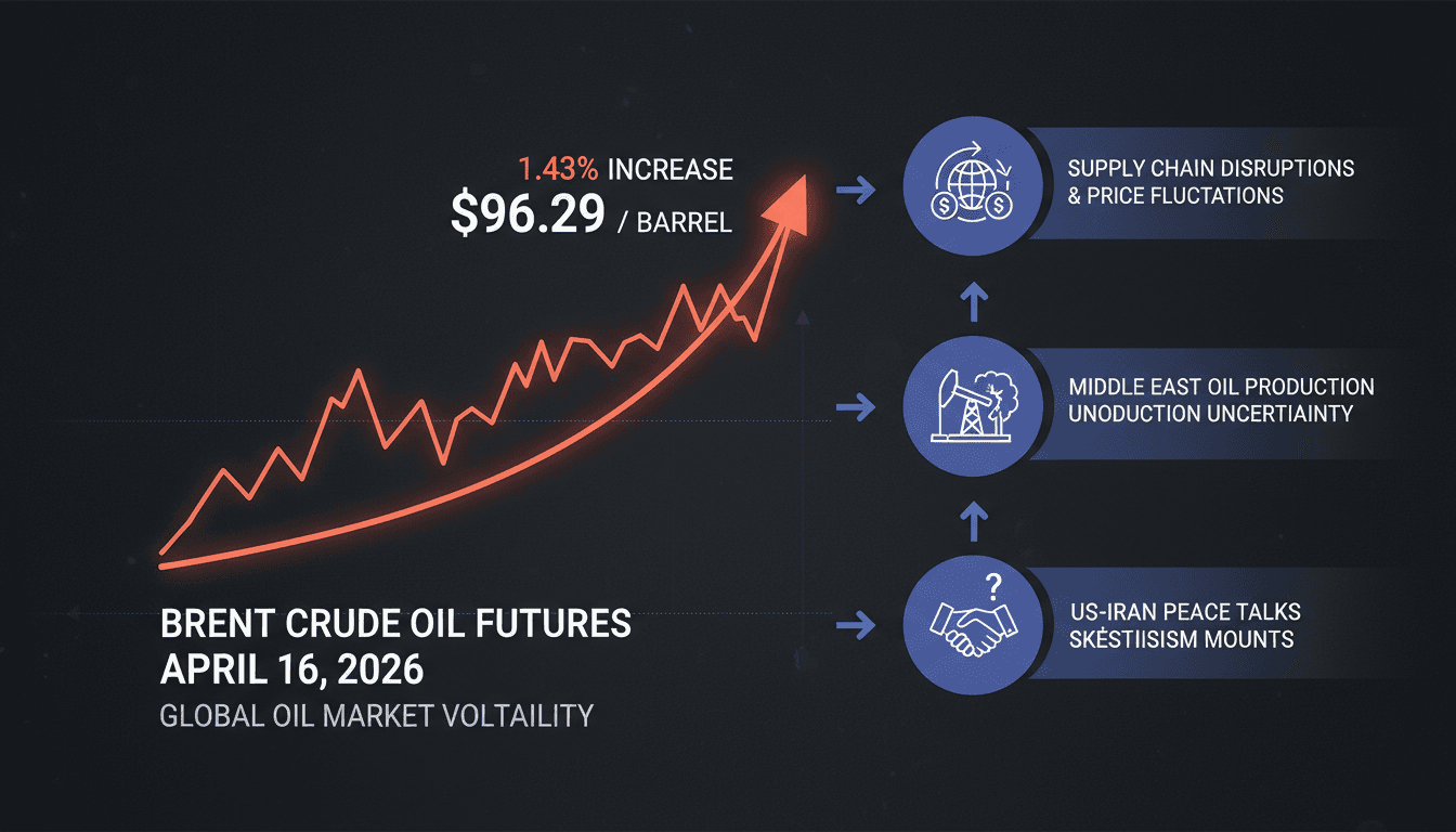 Brent Crude Oil Futures Surge Amid US-Iran Peace Talk Skepticism