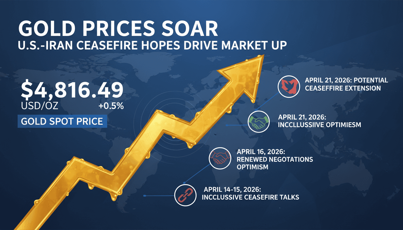 Gold Prices Rise as U.S.-Iran Ceasefire Negotiations Progress