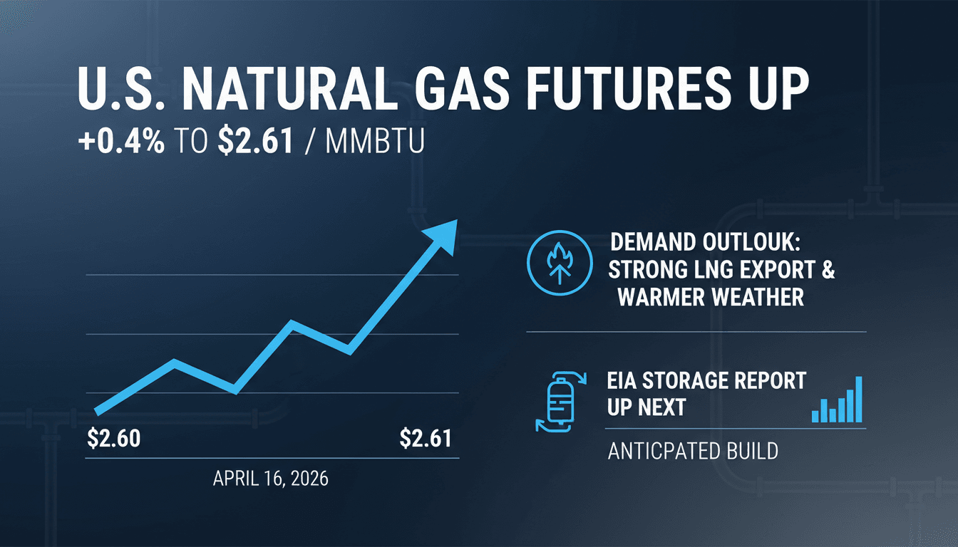 U.S. Natural Gas Futures Rise Ahead of EIA Storage Report