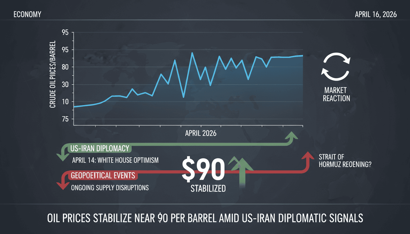 Oil Prices Stabilize Near $90 per Barrel Amid US-Iran Diplomatic Signals