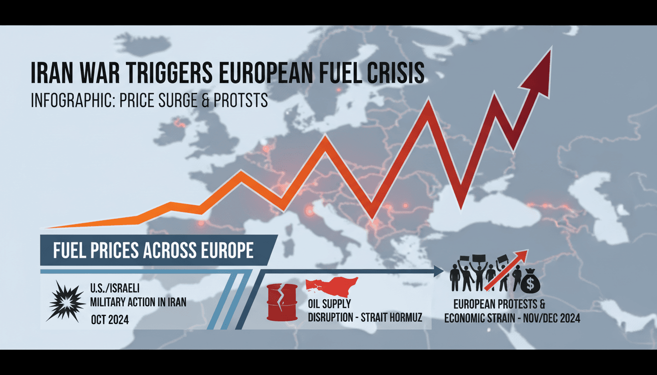 Iran War Causes Fuel Crisis and Protests Across Europe