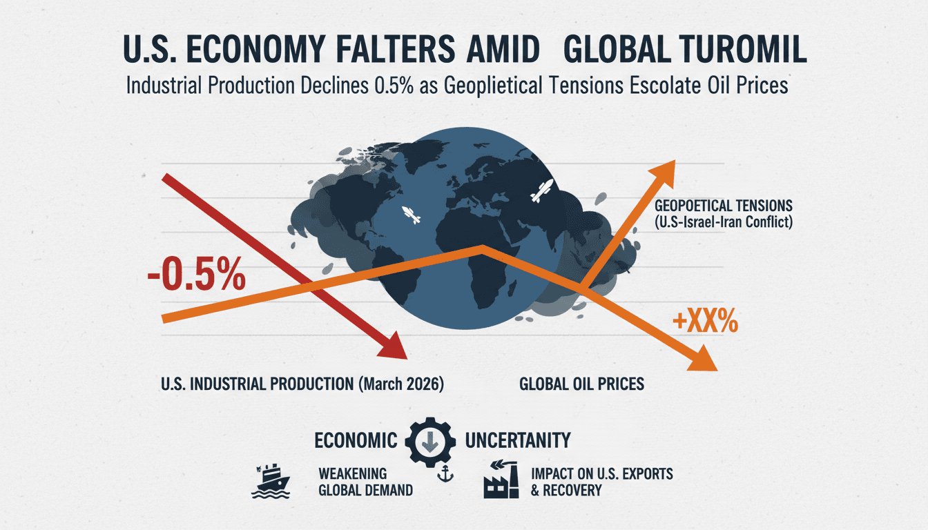 United States Industrial Production Declines 0.5 Percent Amid Geopolitical Tensions