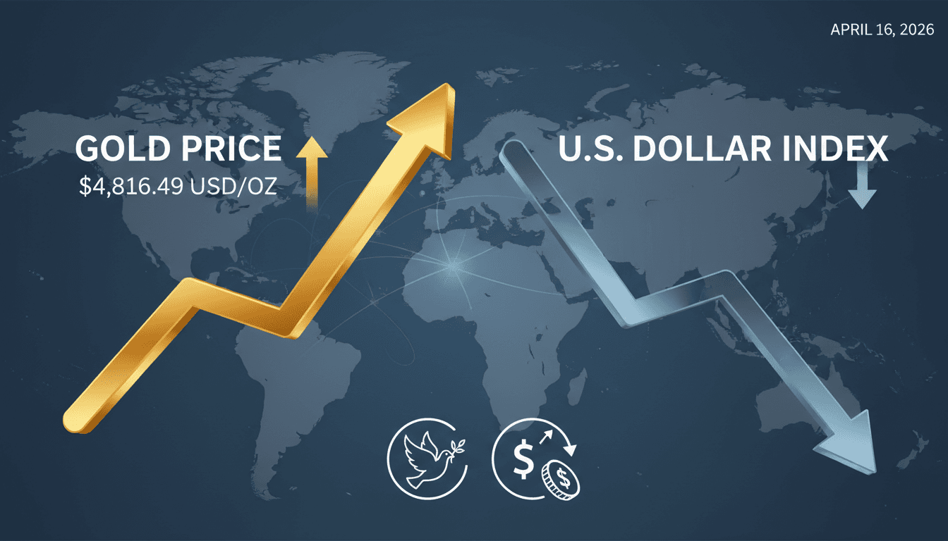 Gold Prices Increase as U.S. Dollar Weakens and U.S.-Iran Ceasefire Talks Progress