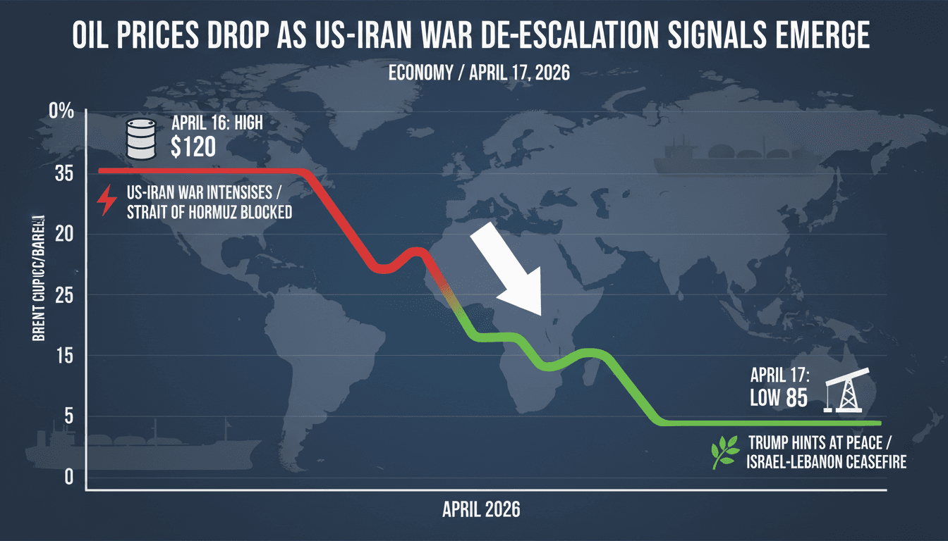 Oil Prices Drop as US-Iran War De-escalation Signals Emerge
