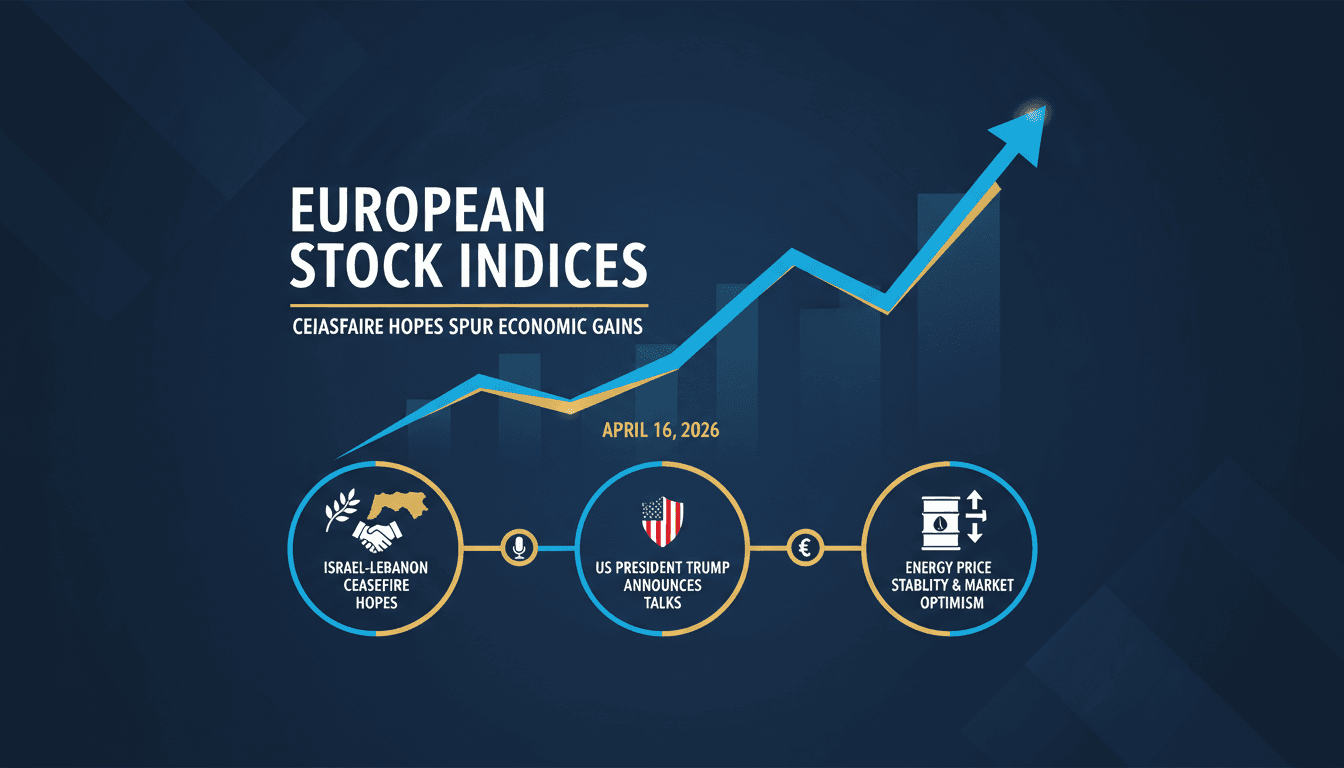 European Stock Indices Rise Amid Ceasefire Hopes in Israel-Lebanon Conflict