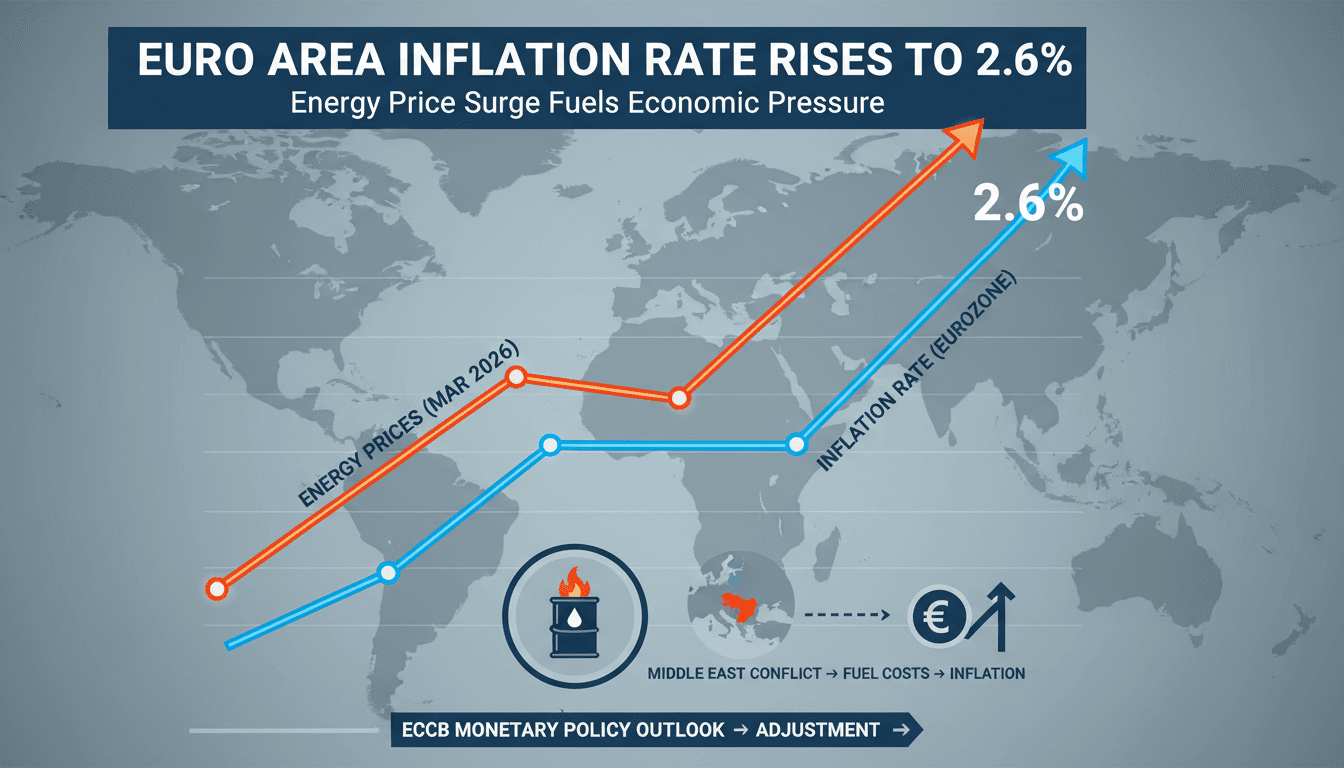 Euro Area Inflation Rate Rises to 2.6% Amid Energy Price Surge