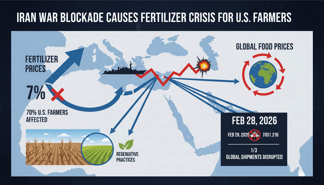 Iran War Blockade Causes Fertilizer Crisis for U.S. Farmers