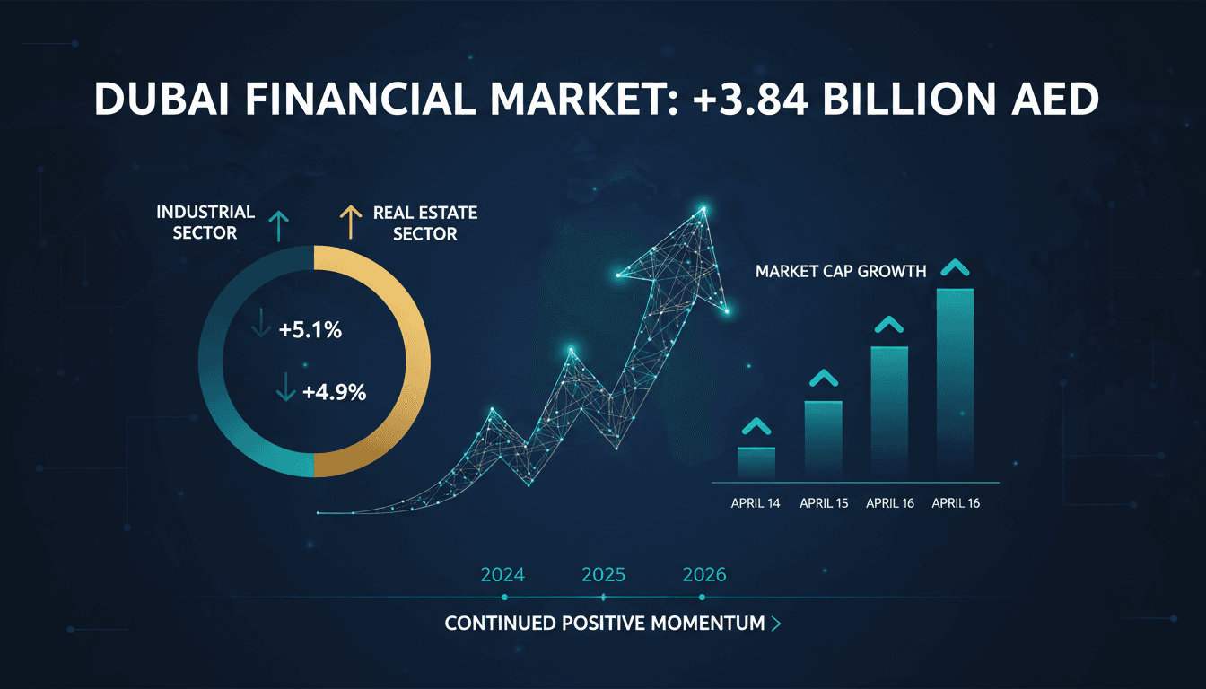 Dubai Financial Market Sees 3.84 Billion Dirham Capitalization Increase Driven by Industrial and Real Estate Gains