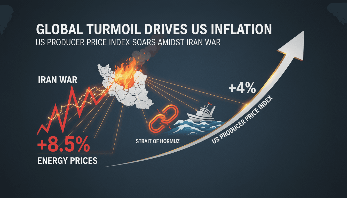 US Producer Price Index Rises 4 Percent Year-Over-Year Due to Iran War Energy Price Surge