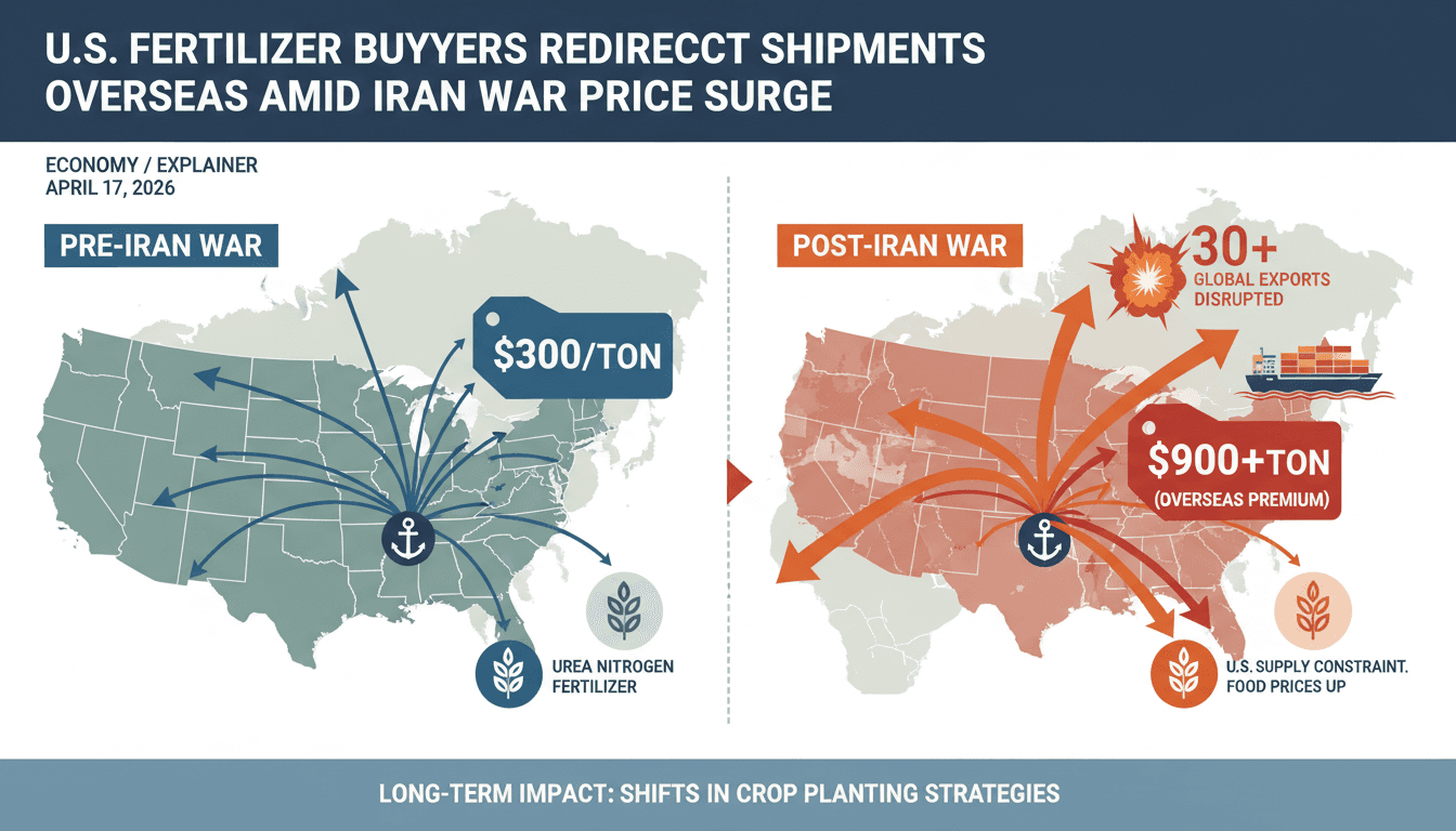 U.S. Fertilizer Buyers Redirect Shipments Overseas Amid Iran War Price Surge
