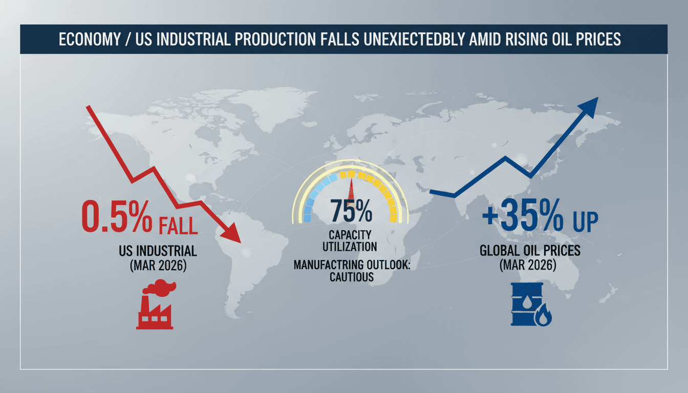 US Industrial Production Falls Unexpectedly Amid Rising Oil Prices