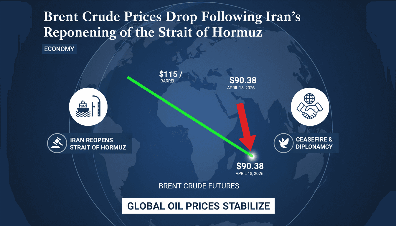 Brent Crude Prices Drop Following Iran's Reopening of the Strait of Hormuz
