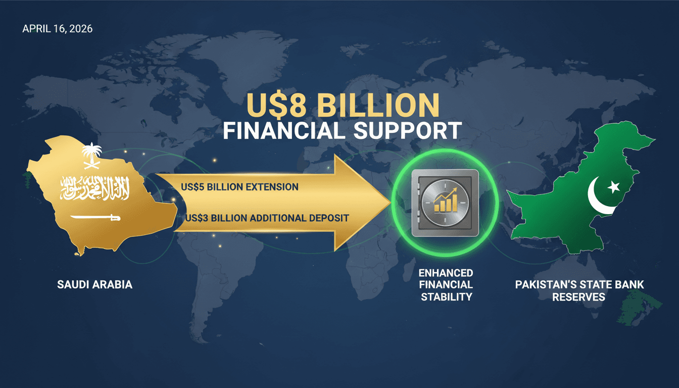 Saudi Arabia Provides US$8 Billion Financial Support to Pakistan's State Bank