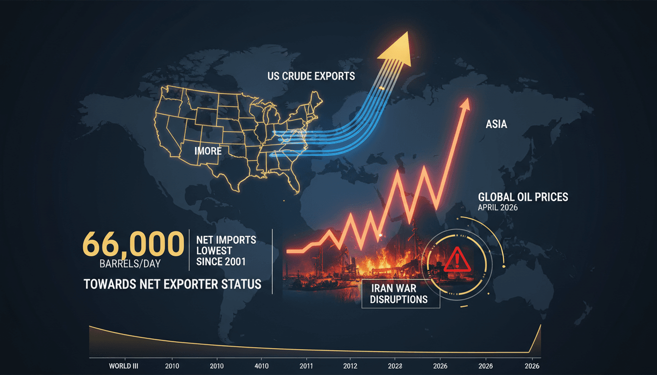US Approaches Net Crude Oil Exporter Status Amid Iran War Disruptions