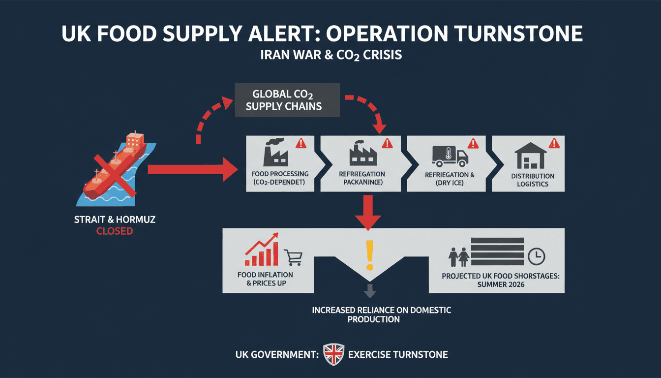 UK Government Prepares for Food Shortages Amid Iran War-Induced CO2 Supply Disruptions