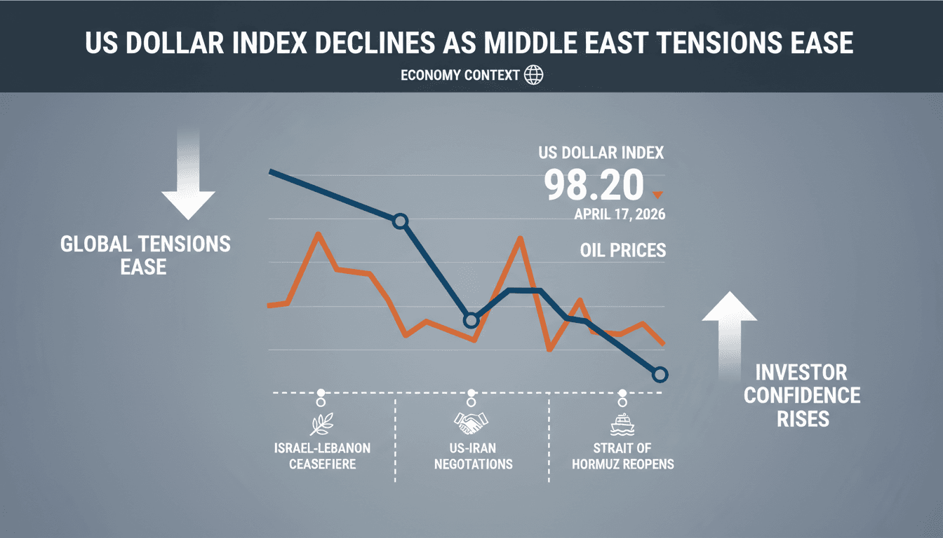 US Dollar Index Declines as Middle East Tensions Ease