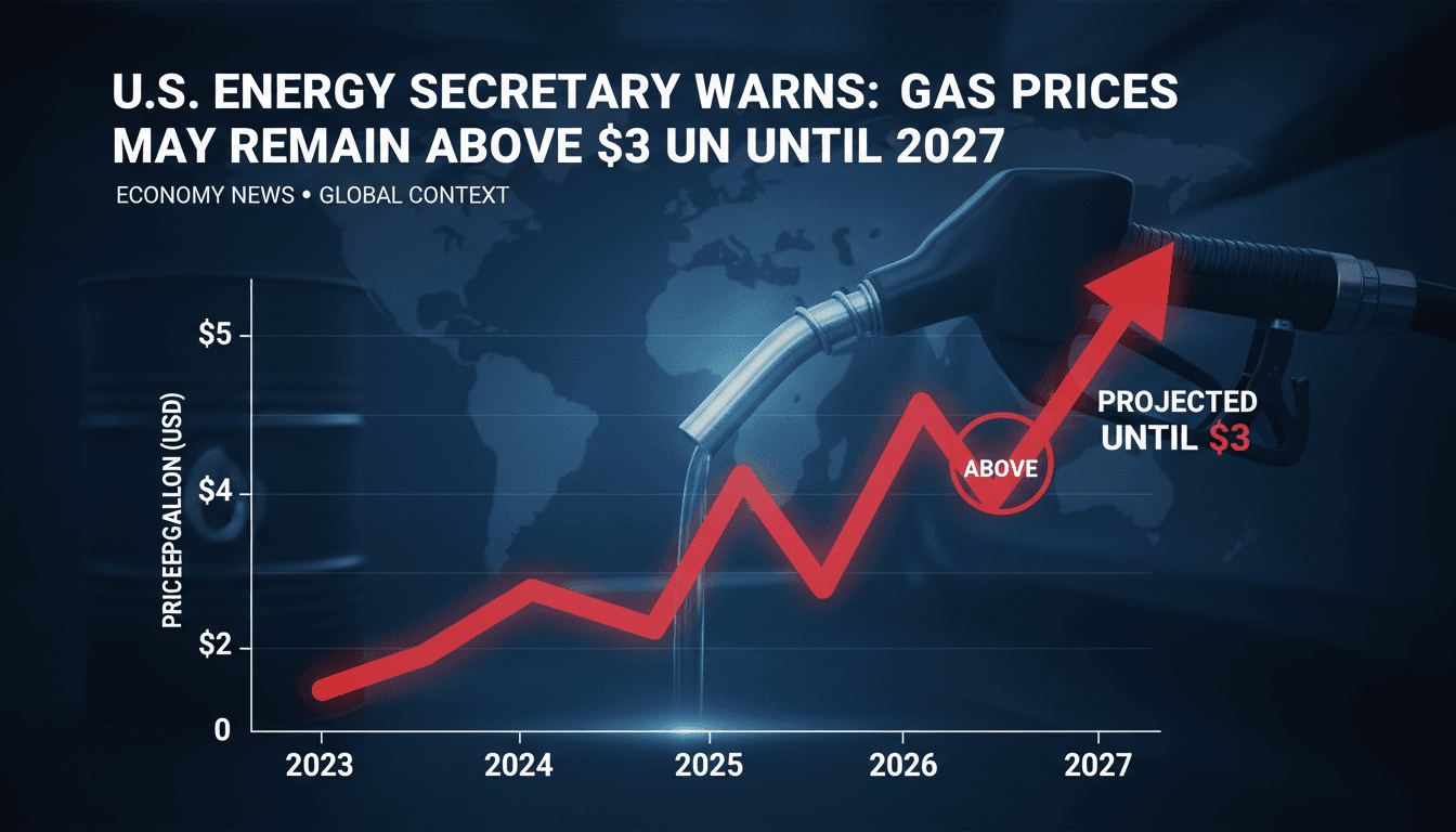 U.S. Energy Secretary Warns Gas Prices May Remain Above $3 Until 2027