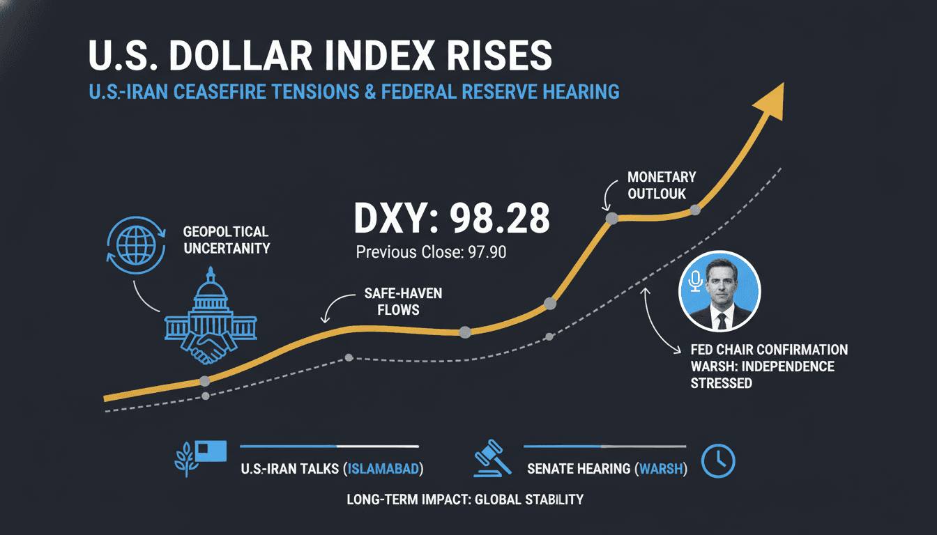 U.S. Dollar Index Rises Amid U.S.-Iran Ceasefire Tensions and Federal Reserve Hearing