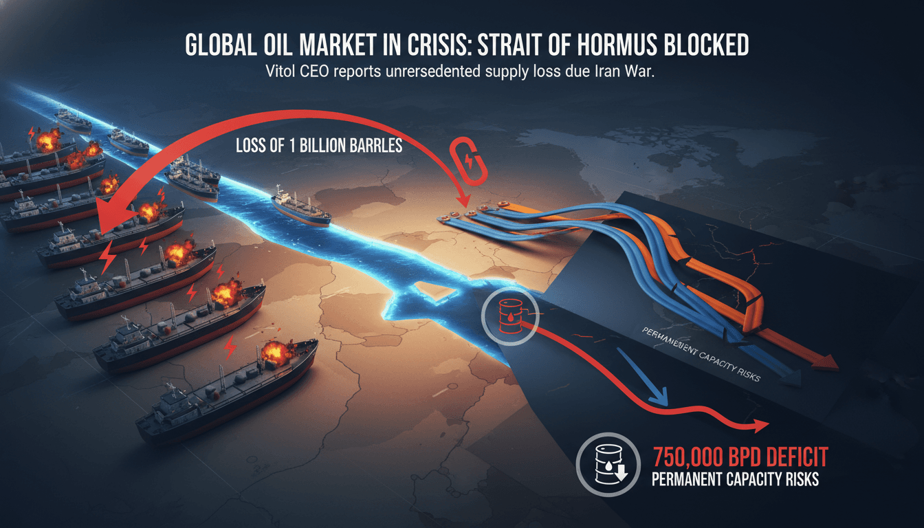 Vitol CEO Reports One Billion Barrels Lost in Global Oil Market Due to Iran War
